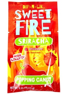 Dip-n-Lik Sweet Fire Sriracha Popping Candy With Lollipop