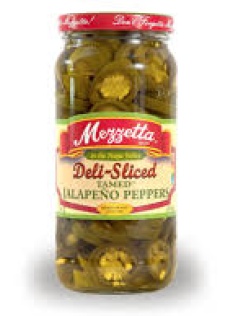 Sliced Tamed Jalapeno peppers