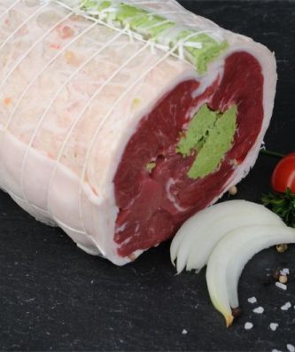Filet d'agneau farci au beurre d'escargot