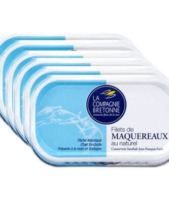 FILETS DE MAQUEREAUX AU NATUREL - LOT DE 6