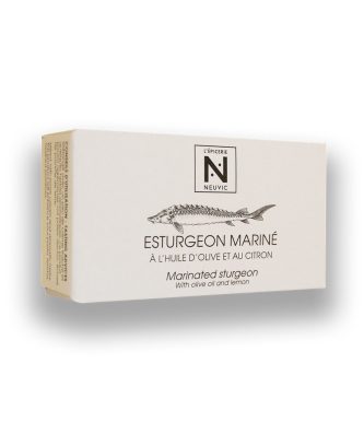 Filets d’esturgeon marinés à l’huile d’olive et au citron