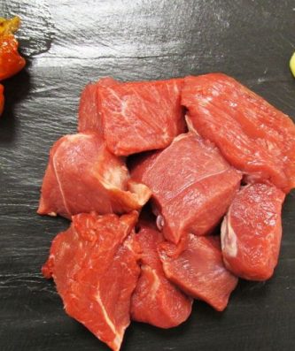 Fondue d'agneau coupé (gigot)