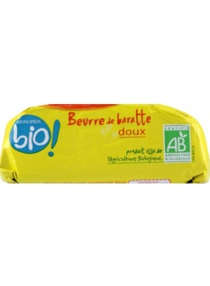 Beurre de baratte doux, certifié AB