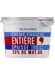 Crème fraîche entière épaisse 30% MG