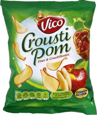 Nature, fines tranches de pomme croustillantes