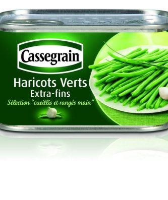 Haricots verts extra-fins, cueillis et rangés main