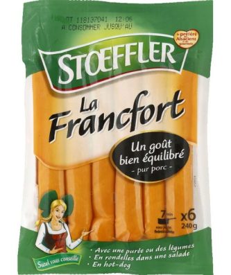Saucisses de Francfort, pur porc