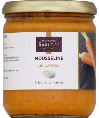 Mousseline de carottes à la crème fraîche