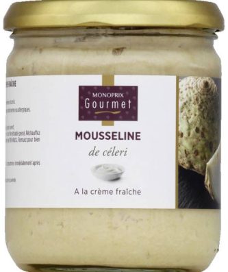 Mousseline de céleri à la crème fraîche