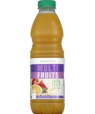 Jus multifruits de jus et de purées, 100% fruit pressé