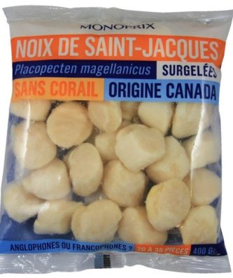 Noix de Saint Jacques, sans corail, calibre moyen