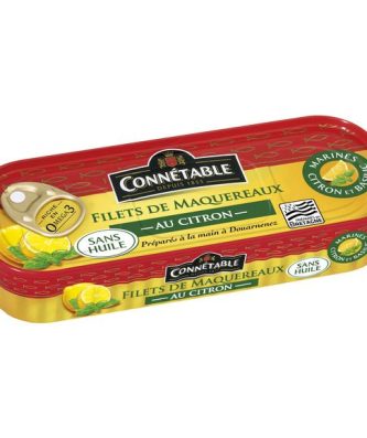 Filets de maquereaux marinés, au citron et au basilic