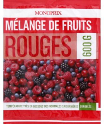 Mélange de fruits rouges, surgelés