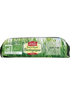 Beurre moulé doux, certifié agriculture biologique