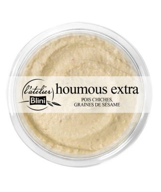 Houmous extra, pois chiches et graines de sésame