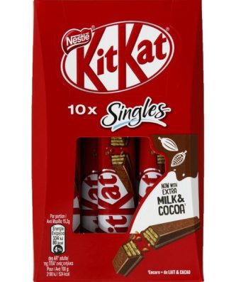 Gauffrette croustillante enrobée de chocolat au lait