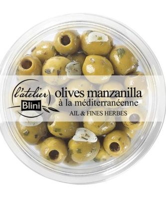 Olives vertes à la méditerrannéenne