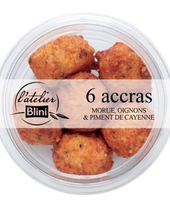 6 Accras - morue, oignons et piment de cayenne