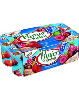 Spécialité laitière maigre aux fruits, avec édulcorants, fruits rouges, 0%