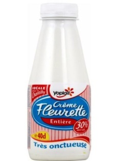 Crème fluide, 30% de Mat.Gr.