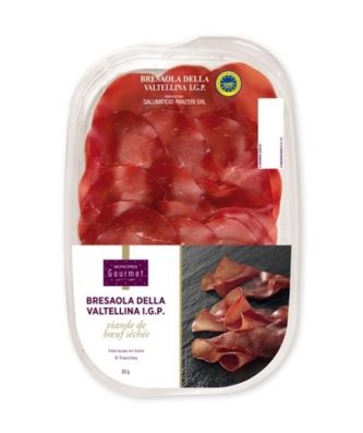 Bresaola della valtellina i.g.p viande de boeuf séchée