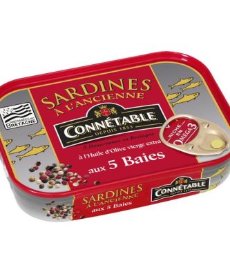 Sardines à l'ancienne à l'huile d'olive vierge extra aux 5 baies