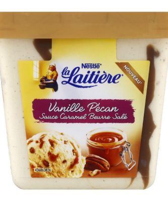 Glace à la vanille et noix de pécan