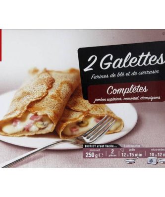 Galettes complètes jambon emmental champignons
