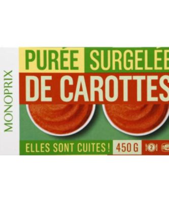 Purée surgelée de carottes