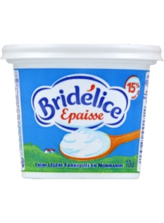 Crème légère épaisse, 15% de matière grasse, fabriquée en Normandie