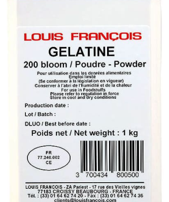 Gélatine en poudre 200 bloom origine porcine