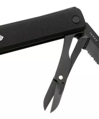 The James Brand Ellis Scissors, Black, Black, couteau de poche G10