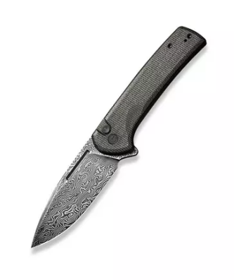 Civivi Conspirator C21006-DS1 Black Micarta, couteau de poche Damas