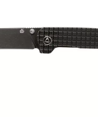 QSP Knife Penguin QS130-OFRG Textured Titanium, Blackwashed 154CM couteau de poche