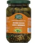 Cornichons extra fins vinaigre doux aux 3 herbes