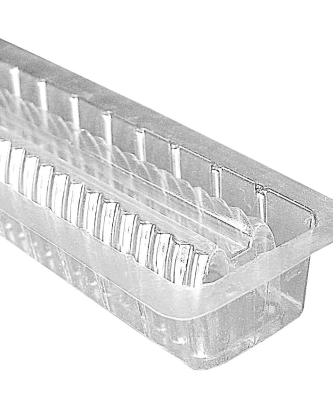 Moule à bûche strié fond plat (x 12)