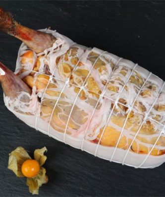 Pintade semi-désossée farcie aux raisins