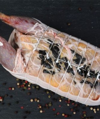Pintade semi-désossée farcie forestière