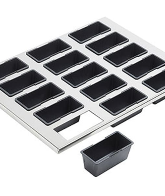 Plaque + 15 moule à cakes 9 x 4 cm