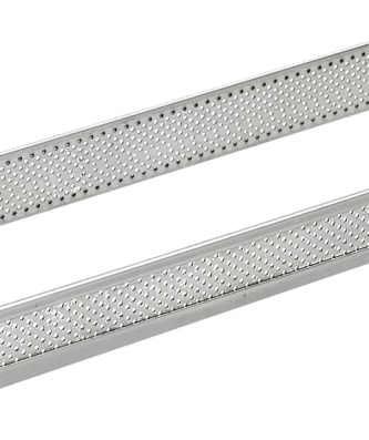 Rectangle à tarte perforé inox