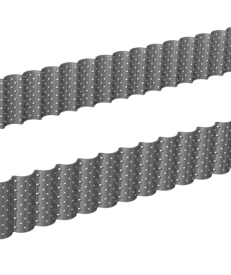 Rectangle à tarte perforé cannelé