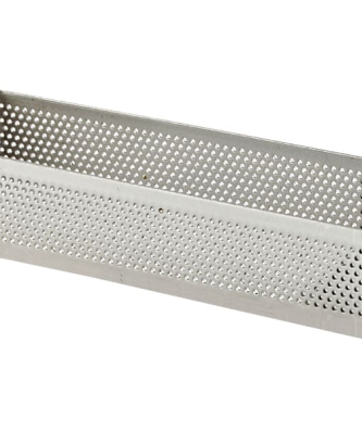 Rectangle à tarte perforé inox