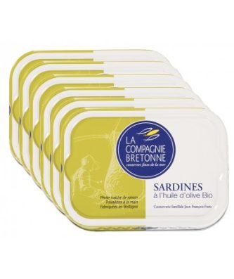 SARDINES À L'HUILE D'OLIVE BIO - LOT DE 6