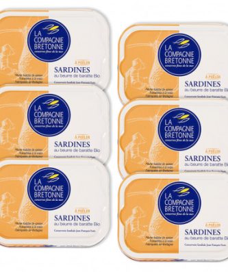 SARDINES AU BEURRE DE BARATTE À POÊLER LOT DE 6