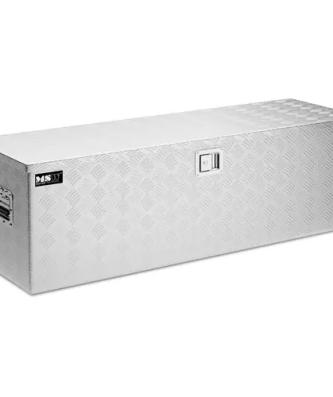 Coffre de rangement aluminium - 124 x 38 x 38 cm - 150 l