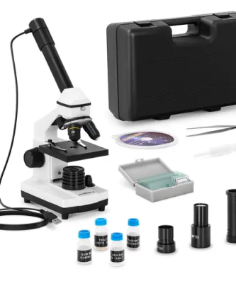 Microscope - 20x à 1 280x - Appareil photo 10 Mpx - LED - Accessoires compris