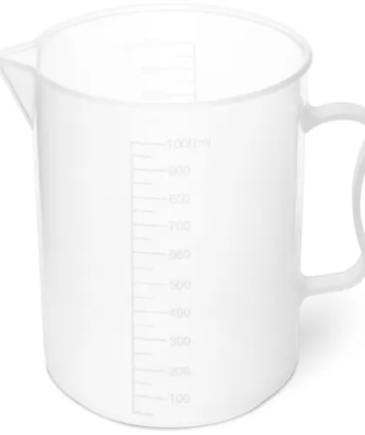 Bécher gradué - 10 unités - Avec bec verseur et poignée - 1 000 ml