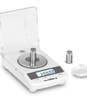 Balance électronique de précision - 50 g - 0,005 g / 50 g - ø 60 mm - Protection anti-vent