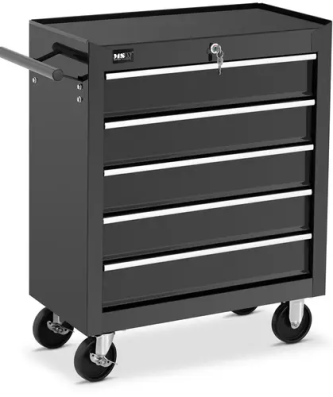 Servante d'atelier - 5 tiroirs - 50 kg max. - Verrouillable