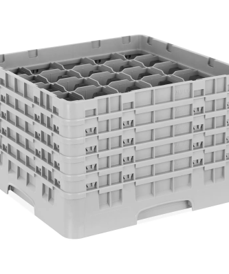 Casier de lavage à verre - 25 compartiments - 50 x 50 x 30,8 cm - Hauteur des verres : 25,7 cm